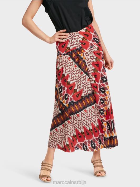 сукња са штампом Marc Cain D688478 Бордо одећу