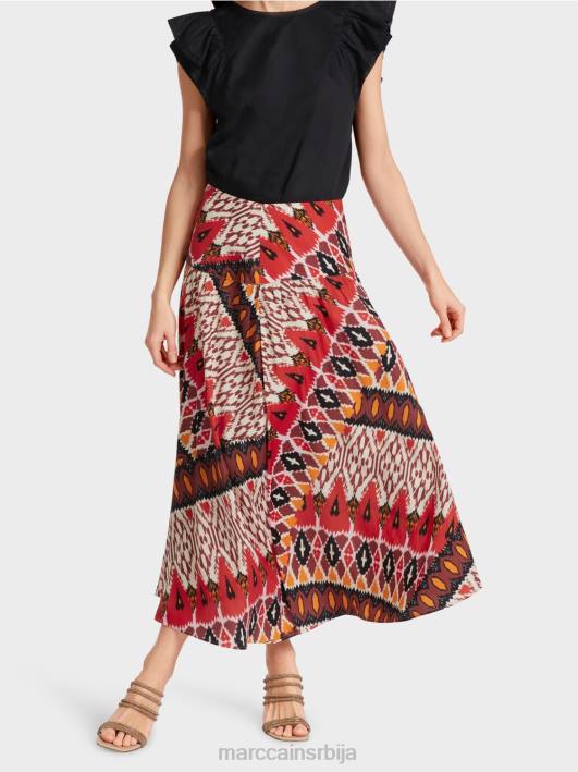 сукња са штампом Marc Cain D688478 Бордо одећу