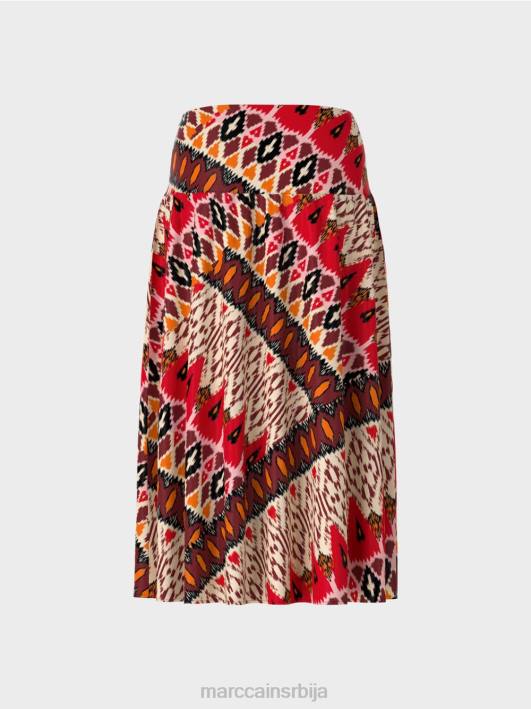 сукња са штампом Marc Cain D688478 Бордо одећу