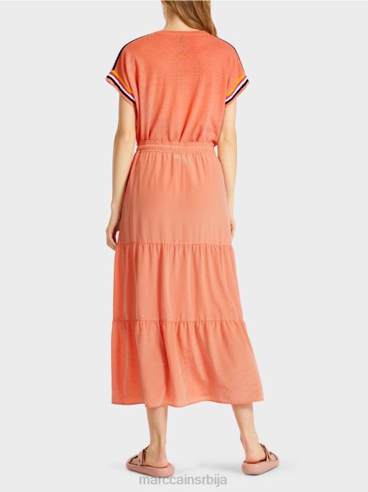 волан сукња са гајтаном Marc Cain D688480 светла теракота одећу