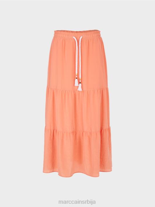 волан сукња са гајтаном Marc Cain D688480 светла теракота одећу