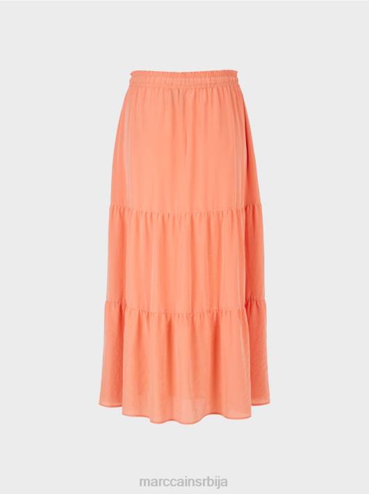 волан сукња са гајтаном Marc Cain D688480 светла теракота одећу