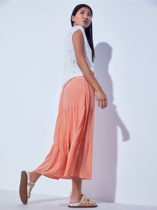 волан сукња са гајтаном Marc Cain D688480 светла теракота одећу