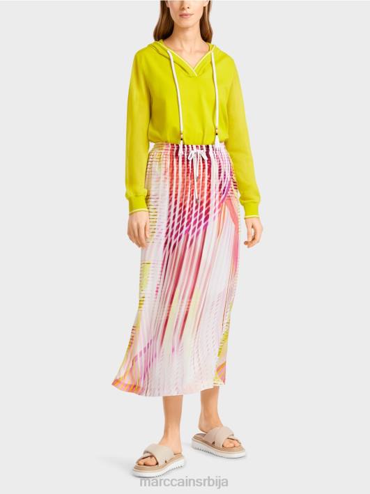 шарена сукња у пругастој шари Marc Cain D688481 лагана лимеада одећу