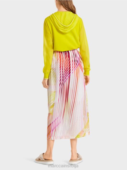 шарена сукња у пругастој шари Marc Cain D688481 лагана лимеада одећу
