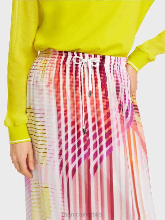 шарена сукња у пругастој шари Marc Cain D688481 лагана лимеада одећу