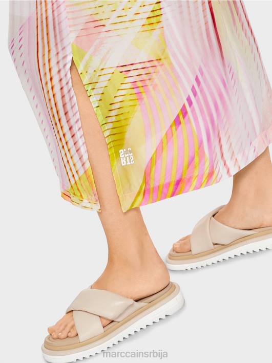 шарена сукња у пругастој шари Marc Cain D688481 лагана лимеада одећу