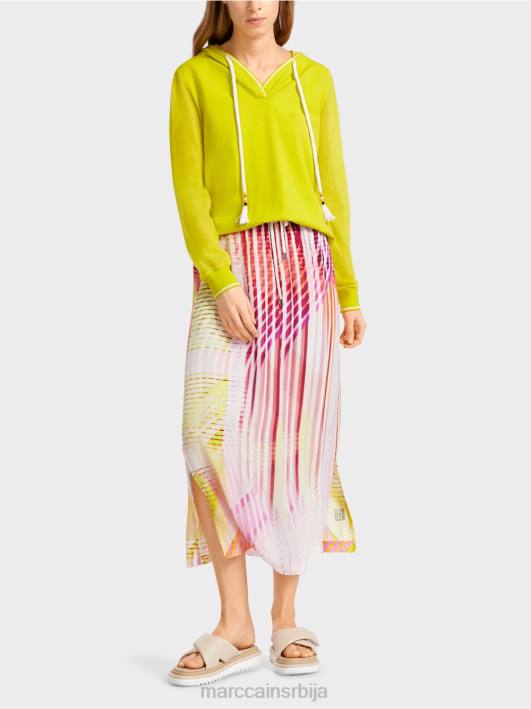 шарена сукња у пругастој шари Marc Cain D688481 лагана лимеада одећу