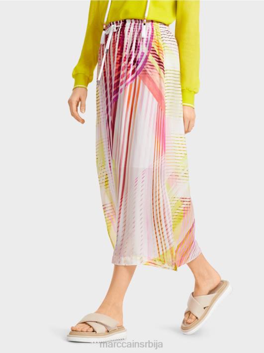 шарена сукња у пругастој шари Marc Cain D688481 лагана лимеада одећу