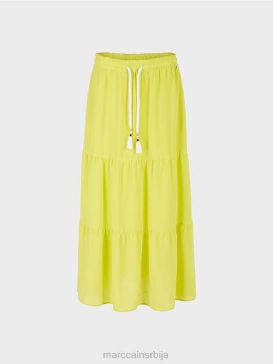 волан сукња са гајтаном Marc Cain D688482 лагана лимеада одећу