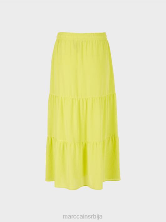 волан сукња са гајтаном Marc Cain D688482 лагана лимеада одећу