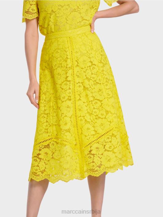 сукња од чипке Marc Cain D688484 лимун зелена одећу