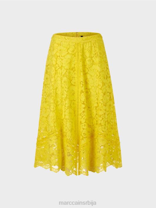 сукња од чипке Marc Cain D688484 лимун зелена одећу