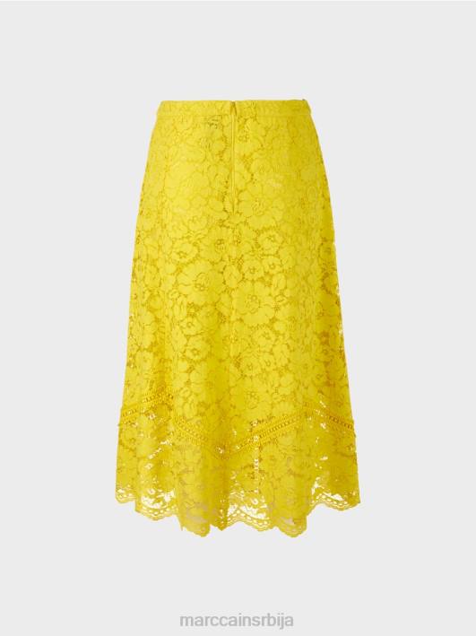 сукња од чипке Marc Cain D688484 лимун зелена одећу