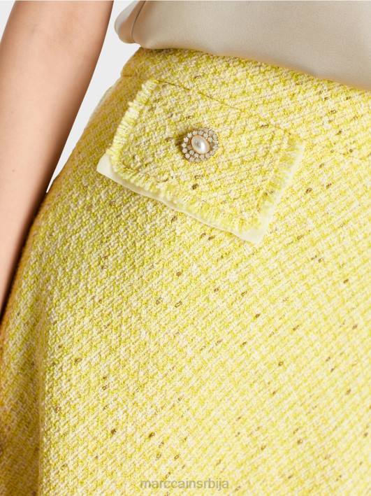 лепршава миница од букле Marc Cain D688485 лимун зелена одећу