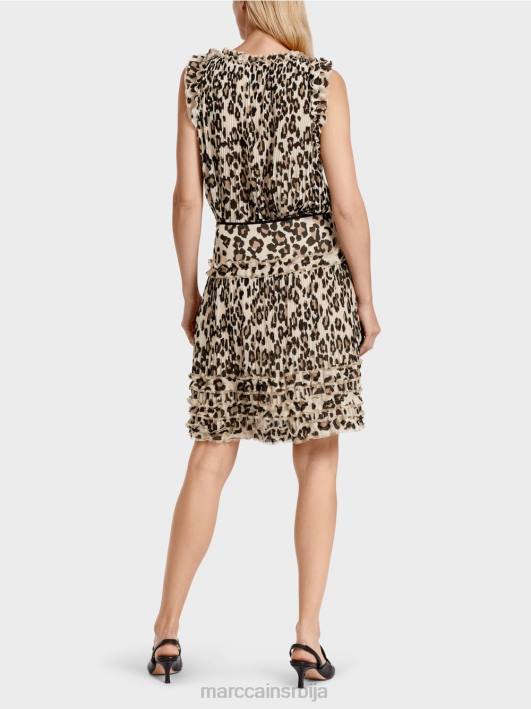 мини сукња са наборима Marc Cain D688488 црн одећу