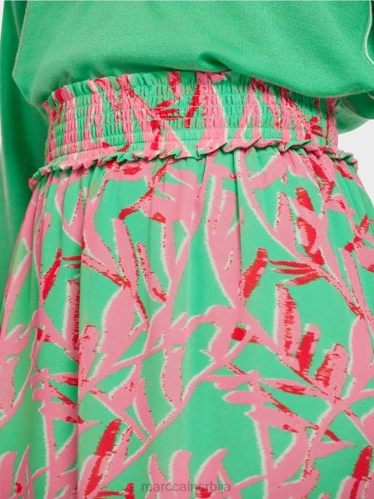 флоунце сукња са цветним узорком Marc Cain D688499 светли жад одећу