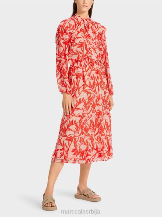флоунце сукња са цветним узорком Marc Cain D688500 јарки тен одећу