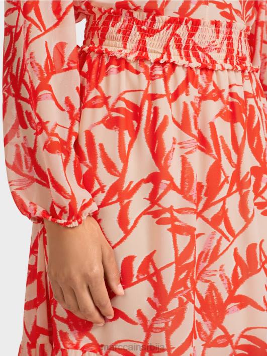 флоунце сукња са цветним узорком Marc Cain D688500 јарки тен одећу