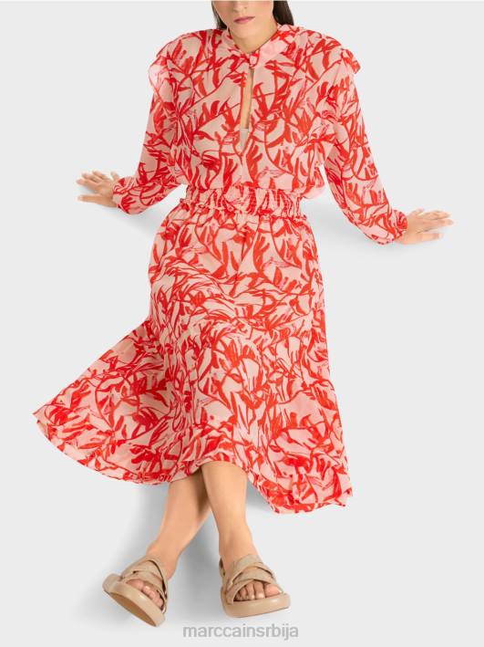 флоунце сукња са цветним узорком Marc Cain D688500 јарки тен одећу