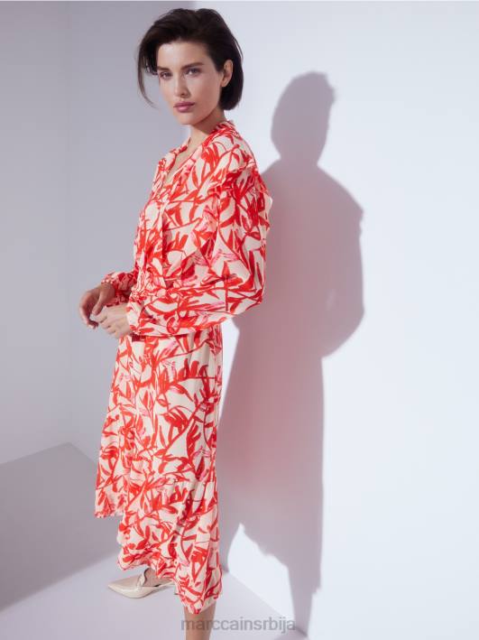 флоунце сукња са цветним узорком Marc Cain D688500 јарки тен одећу