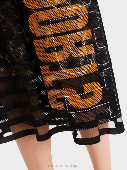 мрежаста сукња са штампаном поставом Marc Cain D688503 лагана кафа одећу