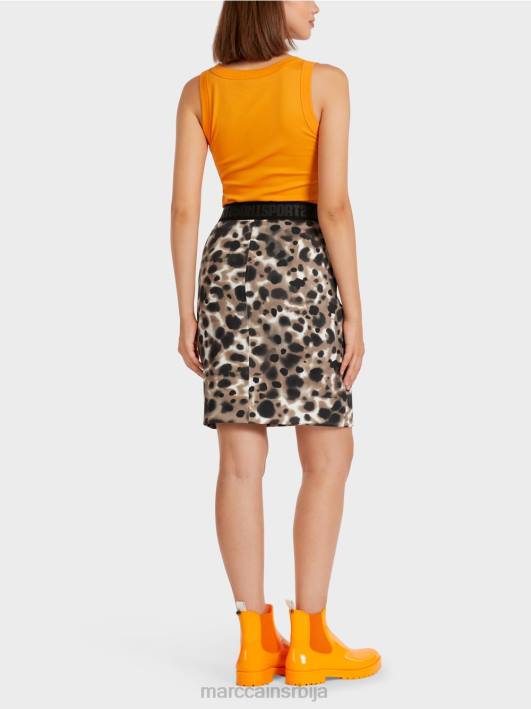 мини сукња у леопард принту Marc Cain D688504 лагана кафа одећу