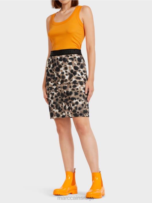 мини сукња у леопард принту Marc Cain D688504 лагана кафа одећу
