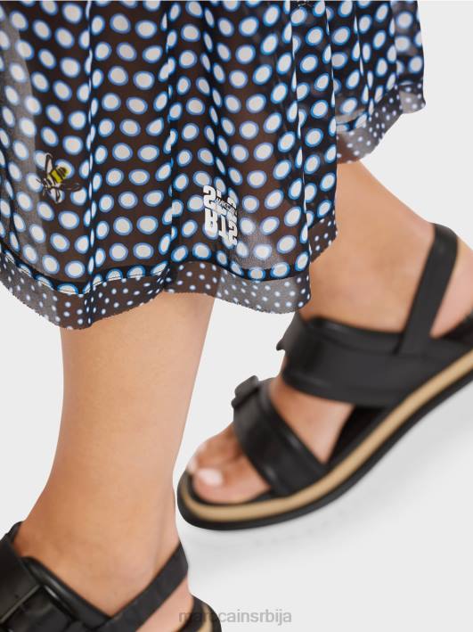 широка сукња на точкице од вискозе Marc Cain D688505 црн одећу