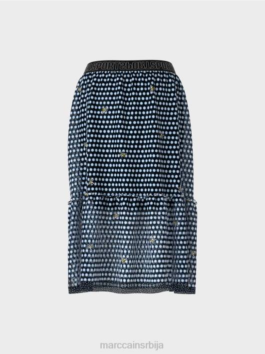 широка сукња на точкице од вискозе Marc Cain D688505 црн одећу