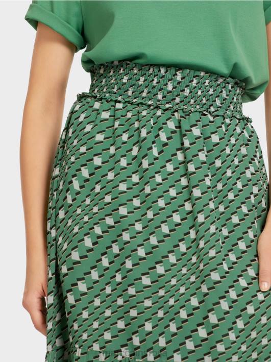 штампана сукња од волана Marc Cain D688509 маховина зелена одећу