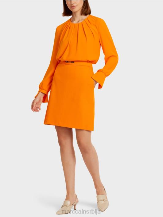 слим-фит сукња са украсним мц ланцем Marc Cain D688512 јасно наранџаста одећу