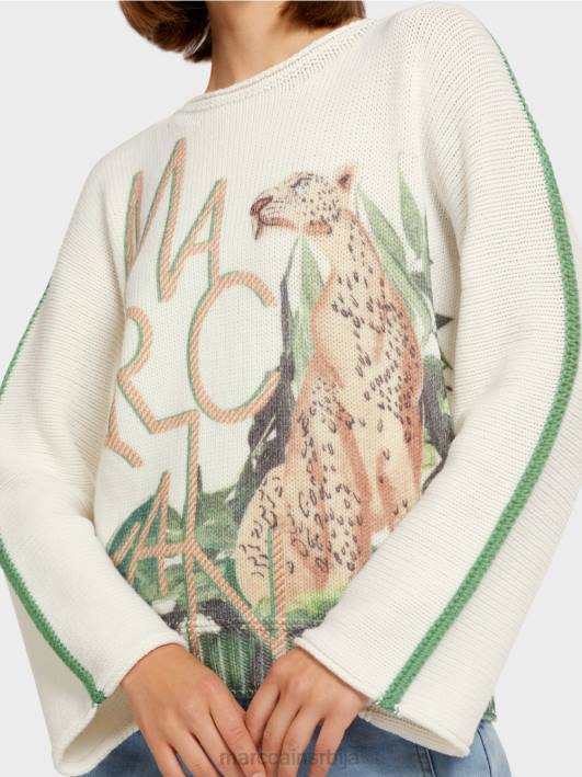 леопард џемпер 100% произведен у Немачкој Marc Cain D6881199 маховина зелена одећу