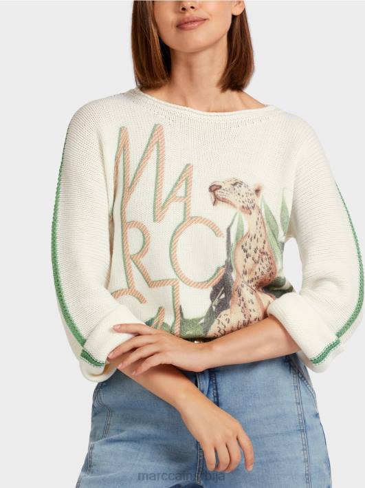 леопард џемпер 100% произведен у Немачкој Marc Cain D6881199 маховина зелена одећу