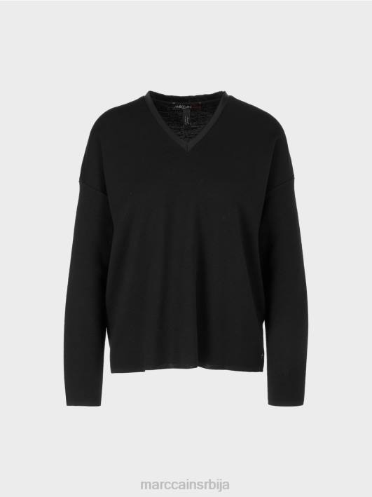 џемпер - плетен у Немачкој Marc Cain D6881035 црн одећу