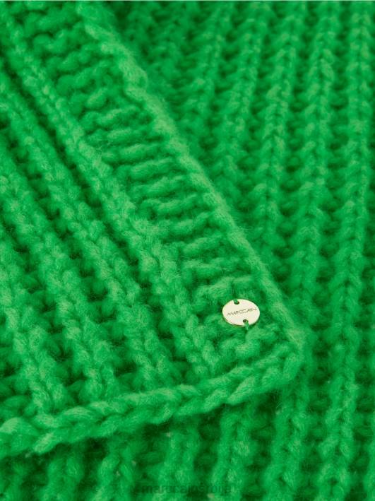 ребрасти шал плетени у немачкој Marc Cain D6881036 тамно зелена јабука одећу