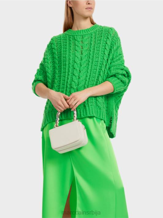 кабловски плетени џемпер плетен у Немачкој Marc Cain D6881039 тамно зелена јабука одећу