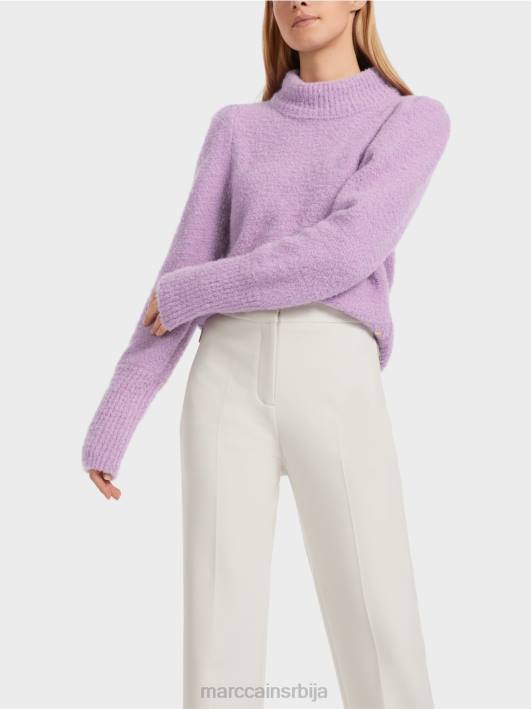 сјајни џемпер плетен у Немачкој Marc Cain D6881040 светла лаванда одећу