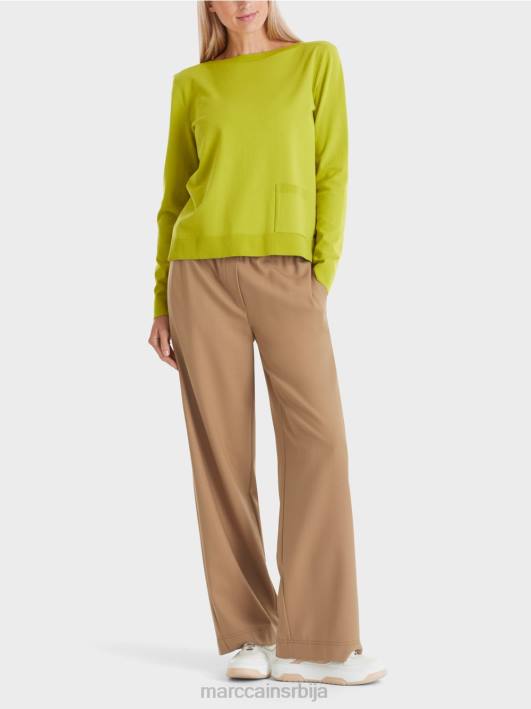џемпер "промислимо заједно". Marc Cain D6881042 светло маслинасто зелено одећу