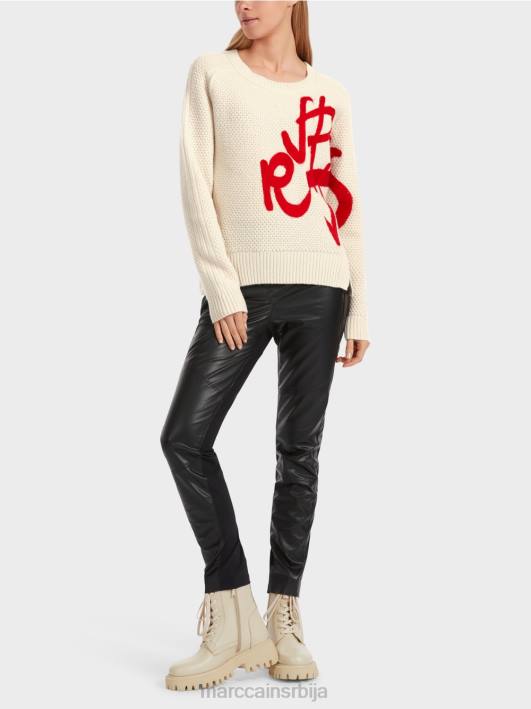 плетени џемпер "промислимо заједно". Marc Cain D6881043 бадемово млеко одећу