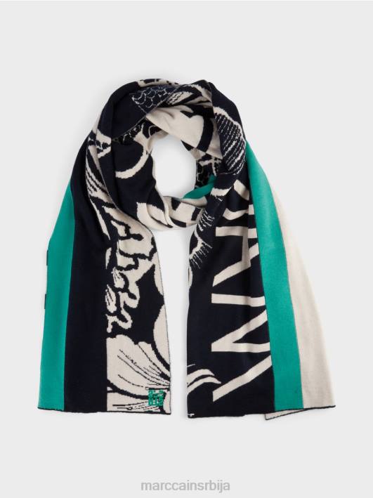 фино плетени шал са узорком Marc Cain D6881068 цвет бадема одећу