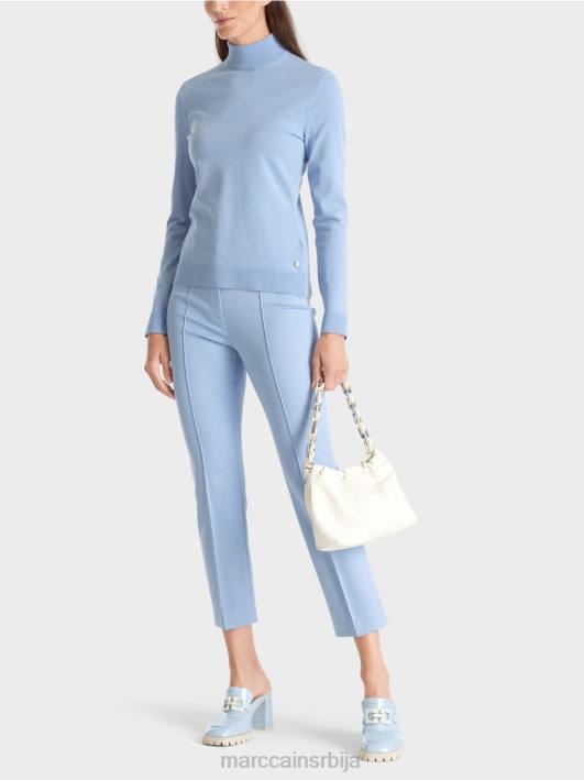 фино плетени џемпер "премислимо заједно". Marc Cain D6881074 тамно летње небо одећу