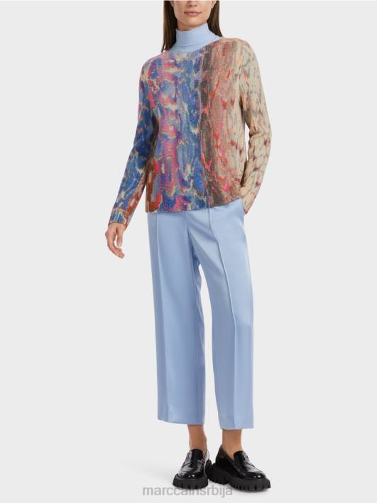 шарени џемпер плетен у Немачкој Marc Cain D6881081 тамно летње небо одећу