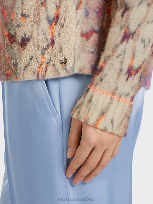 шарени џемпер плетен у Немачкој Marc Cain D6881081 тамно летње небо одећу