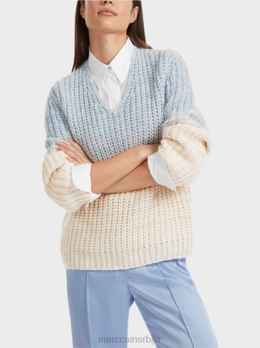 џемпер - плетен у Немачкој Marc Cain D6881083 тамно летње небо одећу