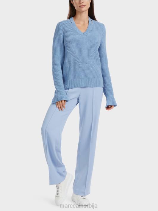 елегантан џемпер плетен у Немачкој Marc Cain D6881085 тамно летње небо одећу