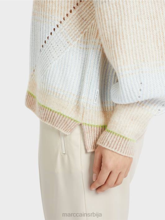 џемпер - плетен у Немачкој Marc Cain D6881099 меки прах плаве боје одећу