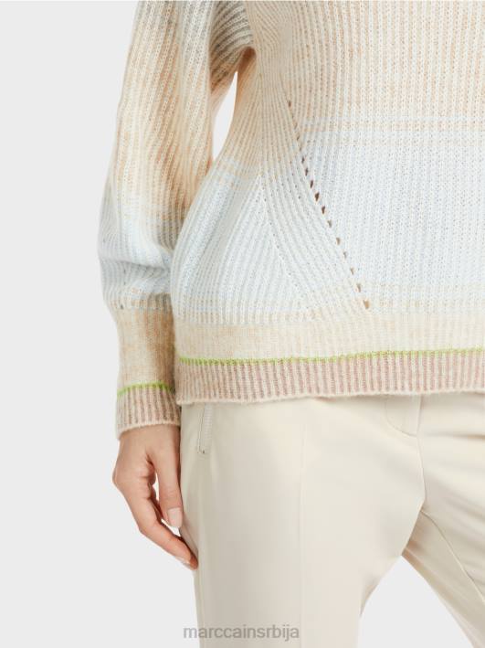 џемпер - плетен у Немачкој Marc Cain D6881099 меки прах плаве боје одећу