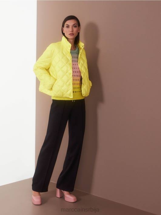 пругасти плетени у немачком џемперу Marc Cain D6881115 меки лимун одећу