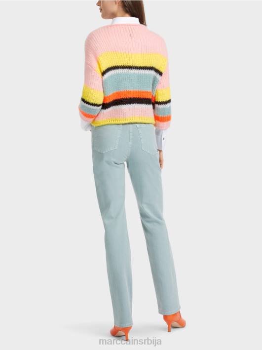 пругасти џемпер плетен у Немачкој Marc Cain D6881116 меки лимун одећу